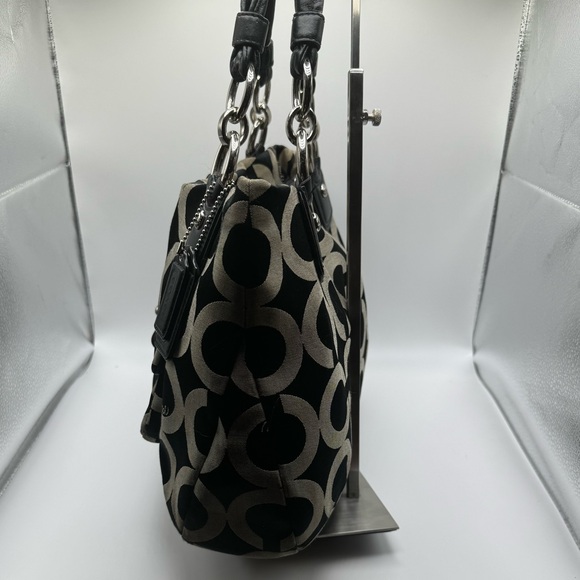 Coach Kristin Op Art Sateen Zip Top Tote. - Picture 8 of 15
